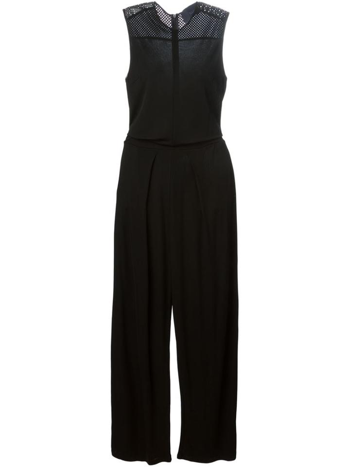 Kai-aakmann Wide Legged Jumpsuit, Women's, Size: 42, Black, Viscose/polyester/polyurethane