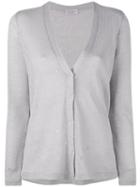 Brunello Cucinelli - V-neck Cardigan - Women - Silk/linen/flax/polyamide - Xxl, Grey, Silk/linen/flax/polyamide