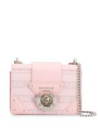 Balmain Logo Plaque Crossbody Bag - Pink