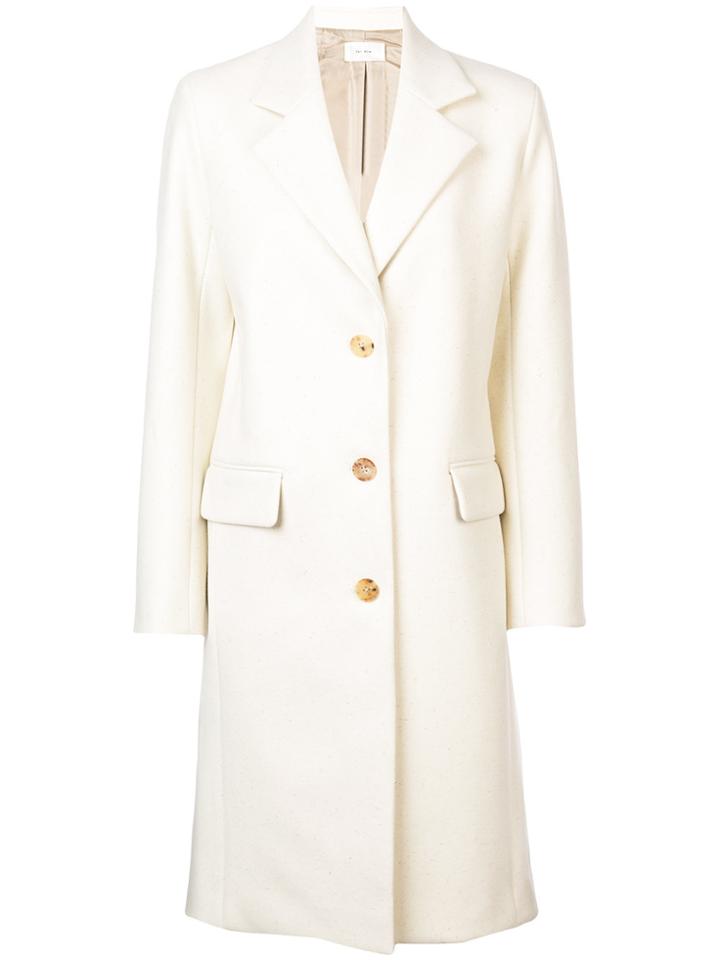 The Row Classic Collared Coat - Nude & Neutrals