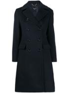 Paltò Double-breasted Trench Coat - Blue