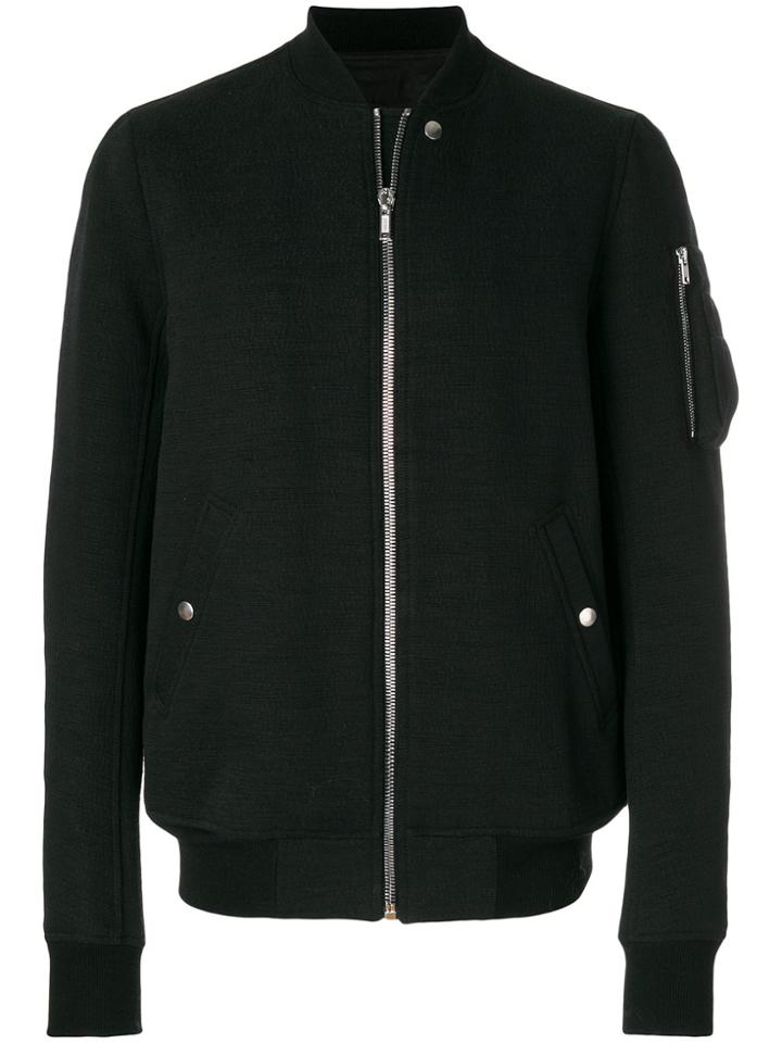 Rick Owens Zip Bomber Jacket - Black