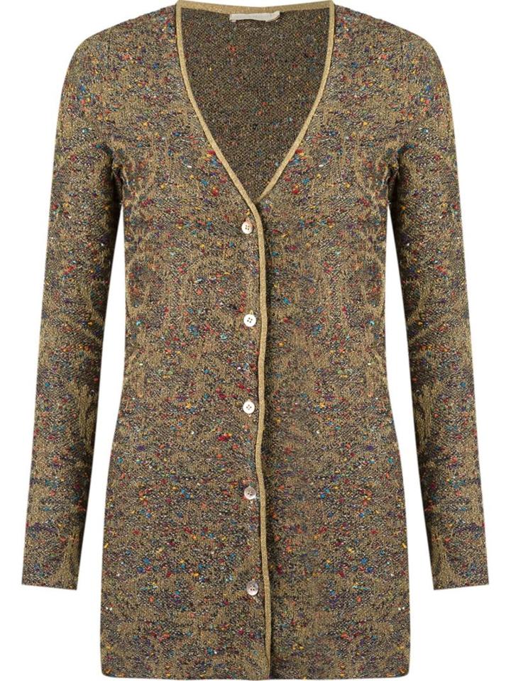 Cecilia Prado V-neck Tricot Cardigan, Women's, Size: G, Green, Acrylic/polyamide/viscose/metallic Fibre
