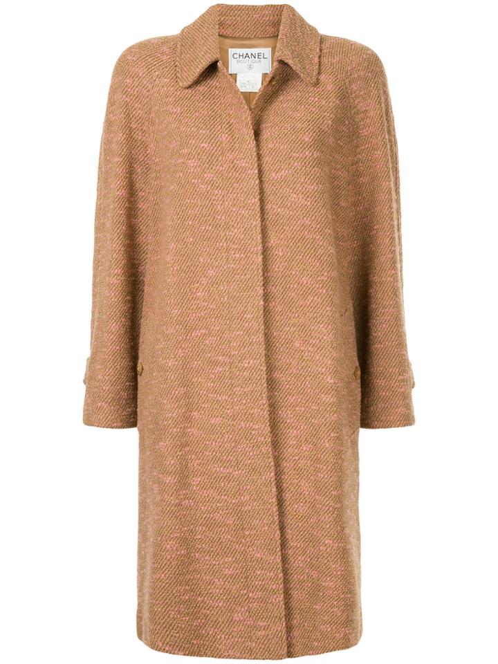 Chanel Vintage Loose Fit Midi Coat - Brown