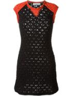 Sonia Rykiel Open Knit Fitted Dress, Women's, Size: M, Black, Cotton/polyamide