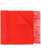 Mackintosh Red Cashmere Embroidered Scarf Acc-013/e