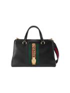 Gucci - Sylvie Leather Top Handle Bag - Women - Leather/nylon/metal/microfibre - One Size, Black, Leather/nylon/metal/microfibre