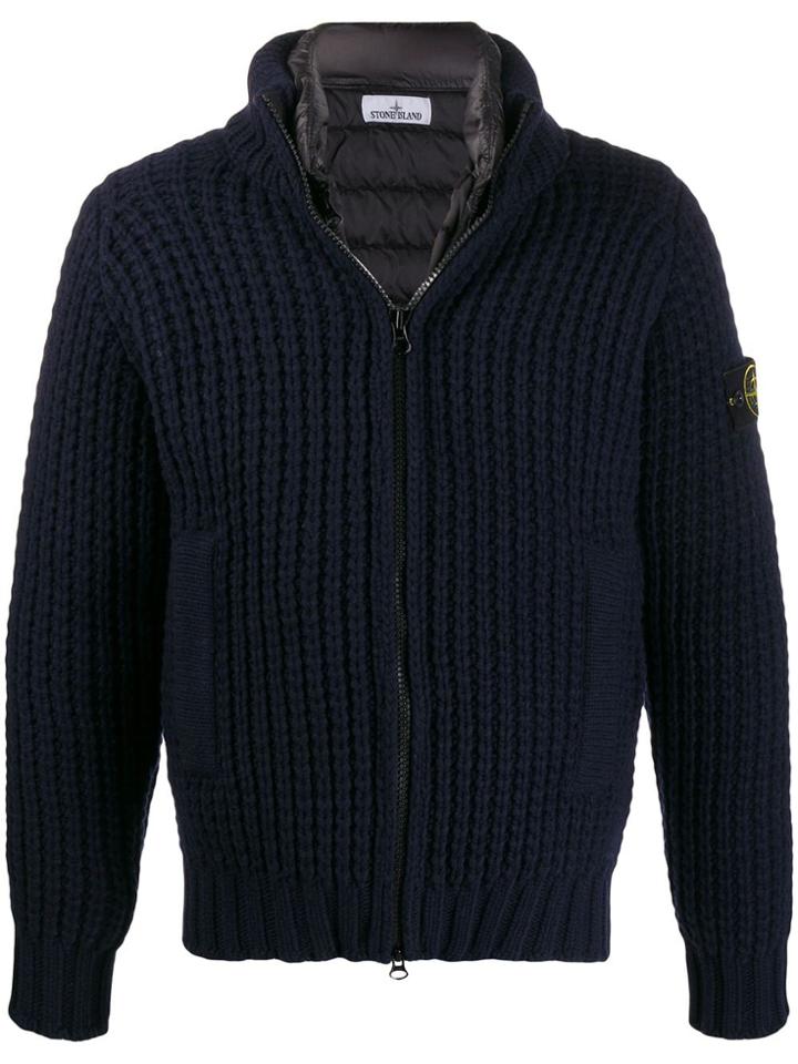 Stone Island Reversible Down Jacket - Blue