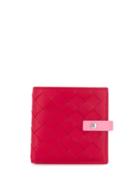 Bottega Veneta Woven Effect Wallet - Red