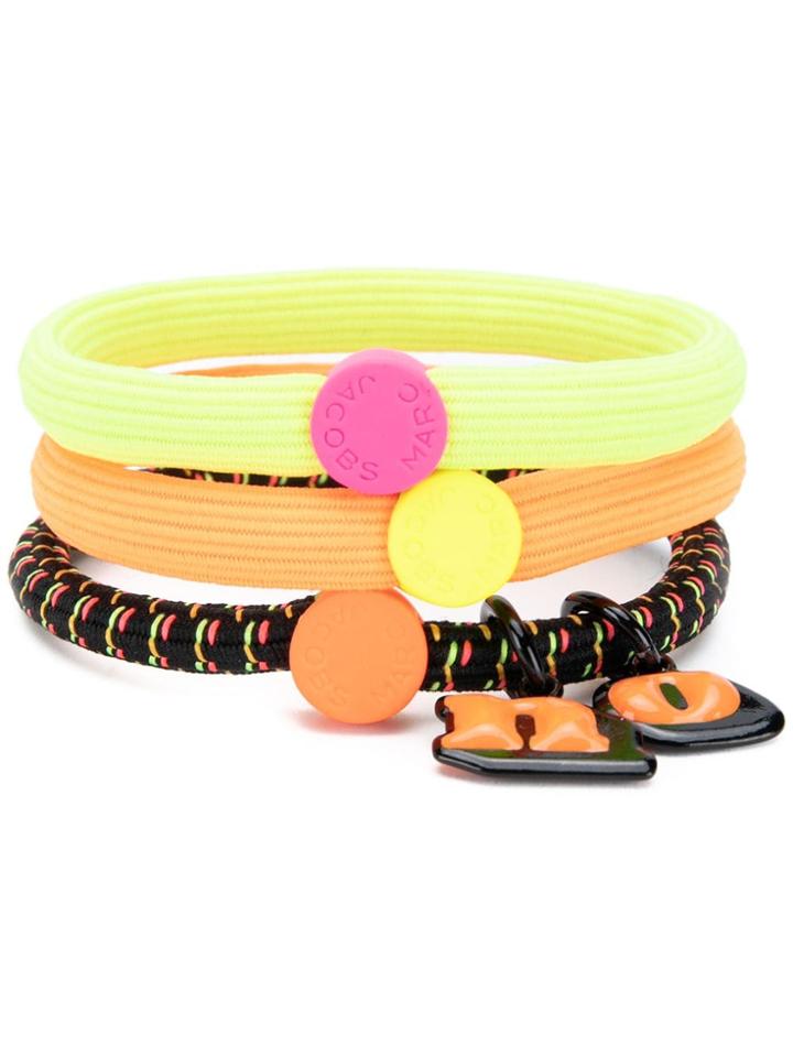 Marc Jacobs Set Of Three Hair Ties - Orange