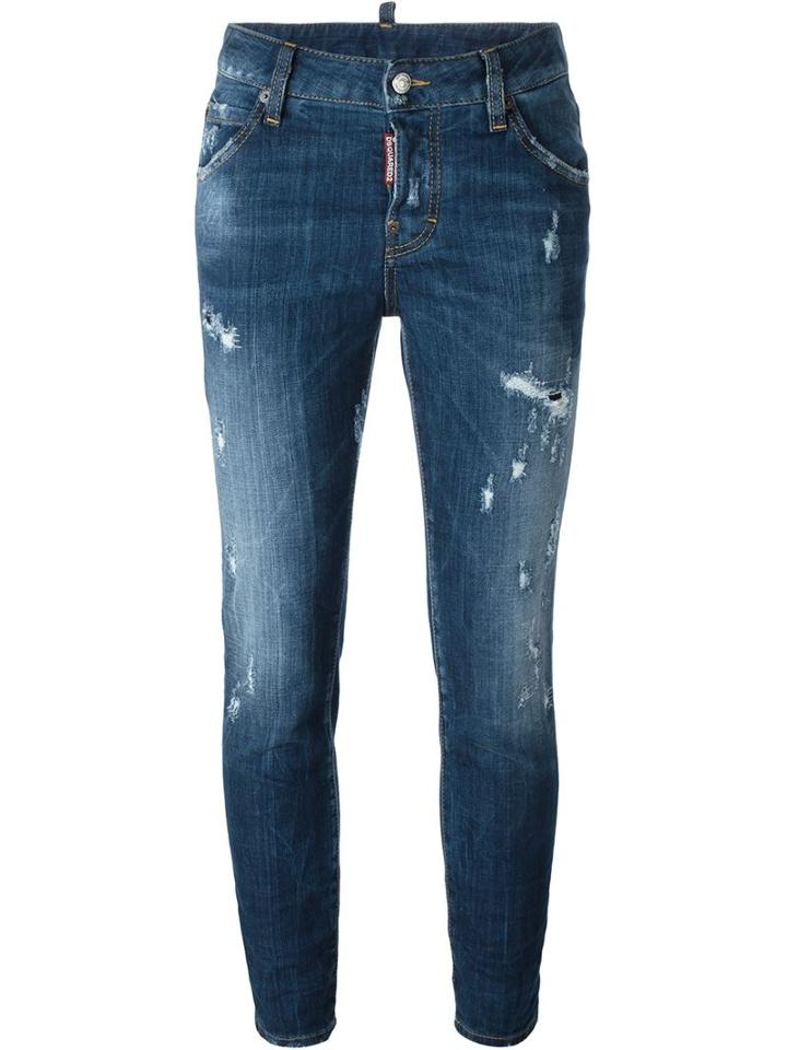 Dsquared2 Cool Girl Jeans, Size: 44, Blue, Cotton/spandex/elastane/polyester