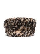 Ruslan Baginskiy Leopard-print Baker Boy Hat - Black