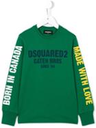 Dsquared2 Kids Logo Print Sweatshirt, Boy's, Size: 12 Yrs, Green