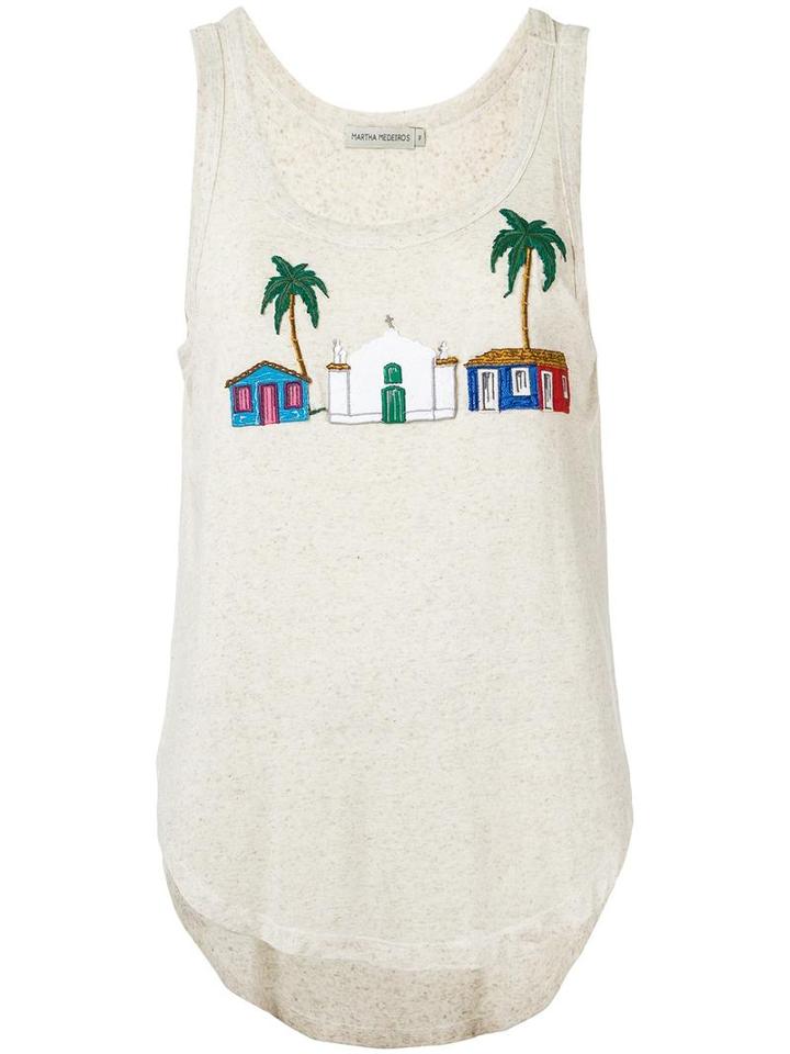 Martha Medeiros Alda Tank Top, Women's, Size: Medium, White, Linen/flax/spandex/elastane/viscose