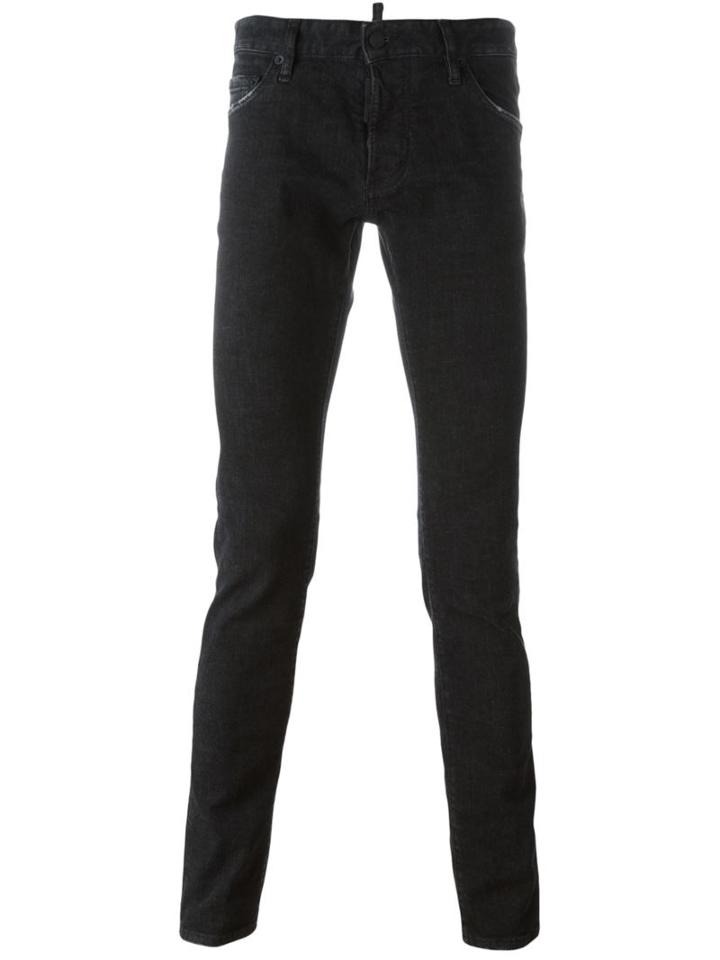 Dsquared2 Slim Jeans, Men's, Size: 44, Black, Cotton/polyester/spandex/elastane