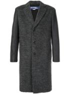 Junya Watanabe Comme Des Garçons Man Contrast Sleeve Knitted Coat, Men's, Size: Small, Grey, Cupro/wool/alpaca/nylon