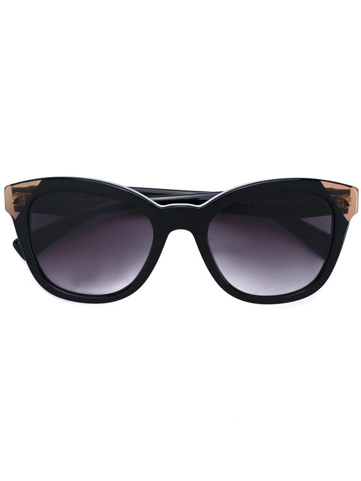 Valentino - Valentino Garavani Oversized Cat Eye Sunglasses - Women - Pvc - One Size, Women's, Black, Pvc