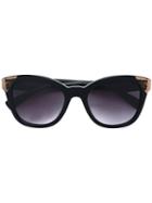 Valentino - Valentino Garavani Oversized Cat Eye Sunglasses - Women - Pvc - One Size, Women's, Black, Pvc
