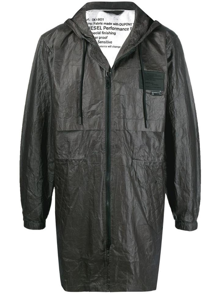 Diesel Thermosensitive Hooded Parka - Black