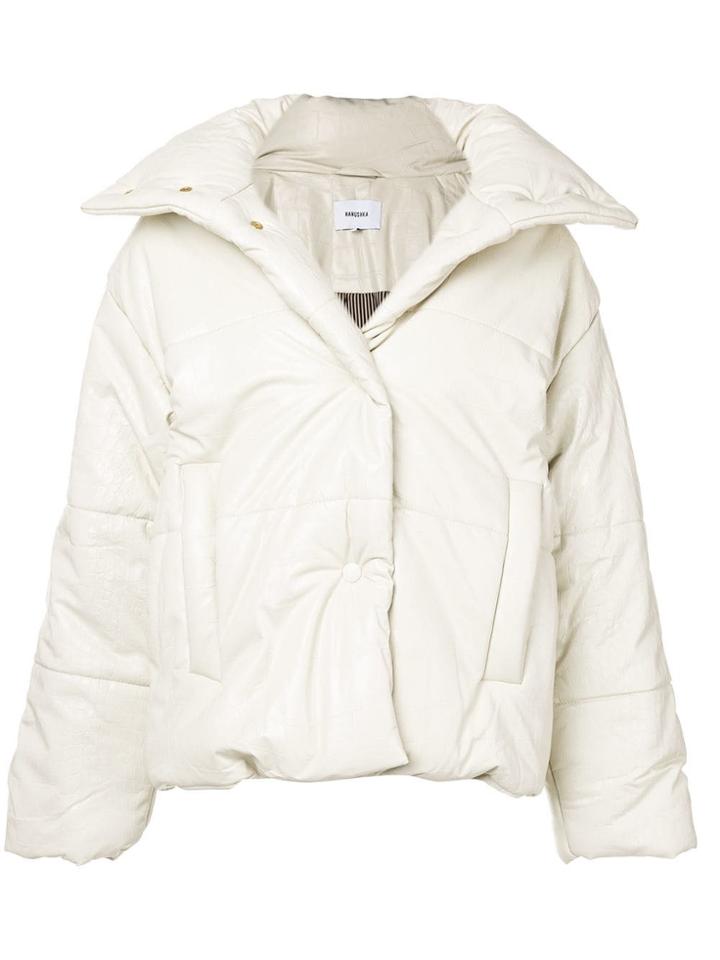 Nanushka Concealed Front Jacket - Nude & Neutrals