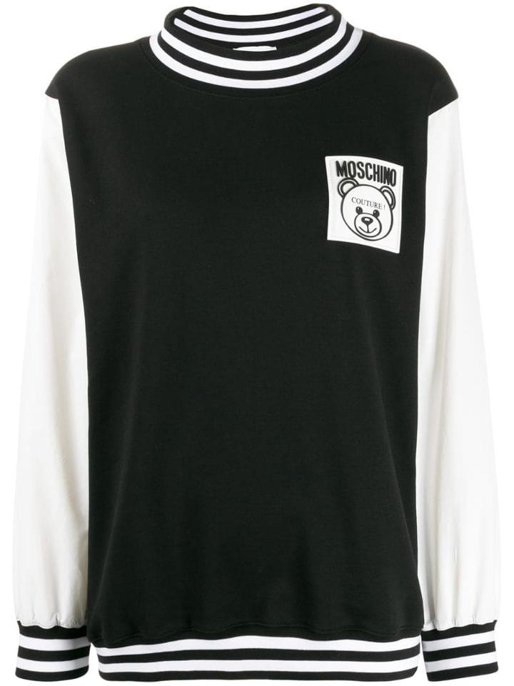 Moschino Toy Bear Logo Patch Sweatshirt - Black
