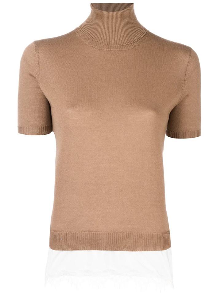 P.a.r.o.s.h. 'lizzy' Knitted Top, Women's, Size: Small, Brown, Silk/polyamide/spandex/elastane/wool
