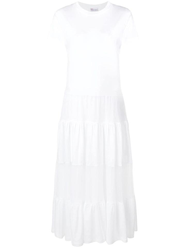 Red Valentino Tiered T-shirt Dress - White