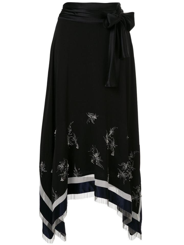 3.1 Phillip Lim Embellished Asymmetrical Skirt - Blue
