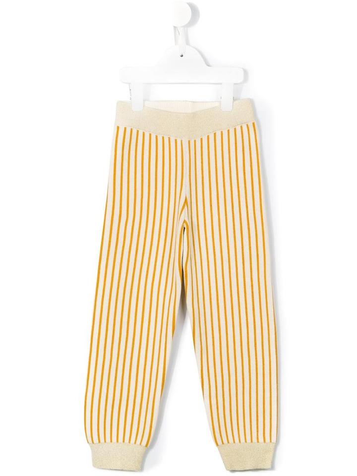 Bobo Choses Striped Leggings, Girl's, Size: 11 Yrs, White