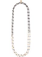 Edward Achour Paris Pearl Chain Necklace - Black