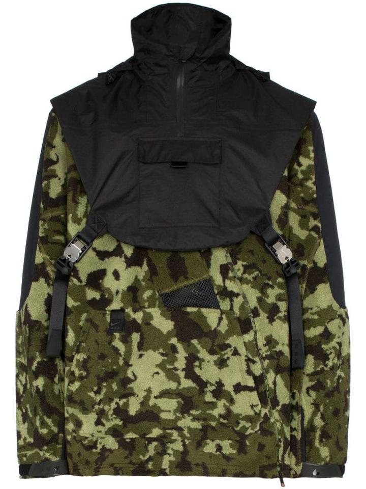 Nike X 1017 Alyx 9sm Mmw Two-part Camouflage Hooded Fleece Jacket -