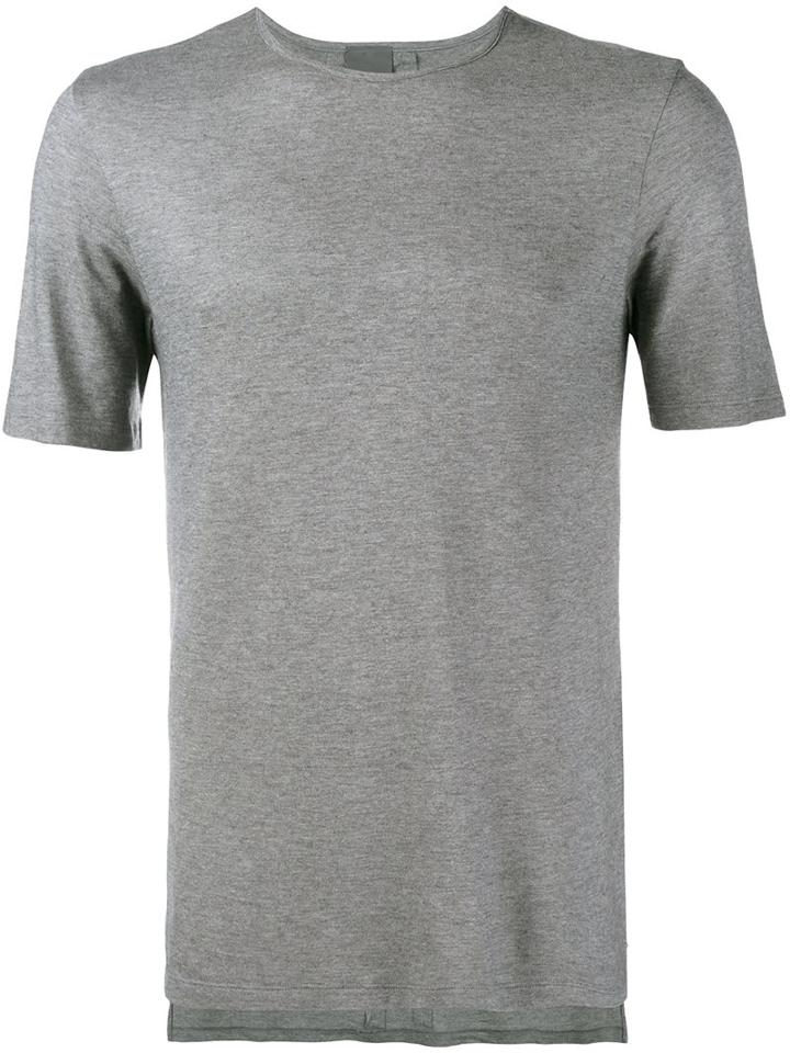 Lot78 Round Neck T-shirt, Men's, Size: Small, Grey, Nylon/micromodal/cashmere