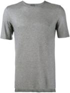 Lot78 Round Neck T-shirt, Men's, Size: Small, Grey, Nylon/micromodal/cashmere