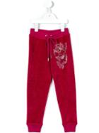 Philipp Plein Kids 'flying Lily' Track Pants, Girl's, Size: 10 Yrs, Red