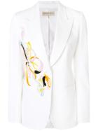 Emilio Pucci Embroidered Tuxedo Blazer - White
