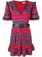 Self-portrait V-neck Mini Dress - Red