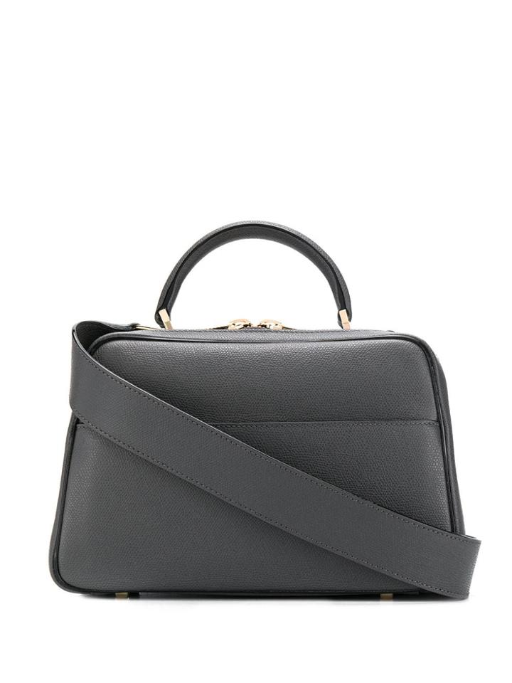 Valextra Top Handle Box Tote Bag - Grey