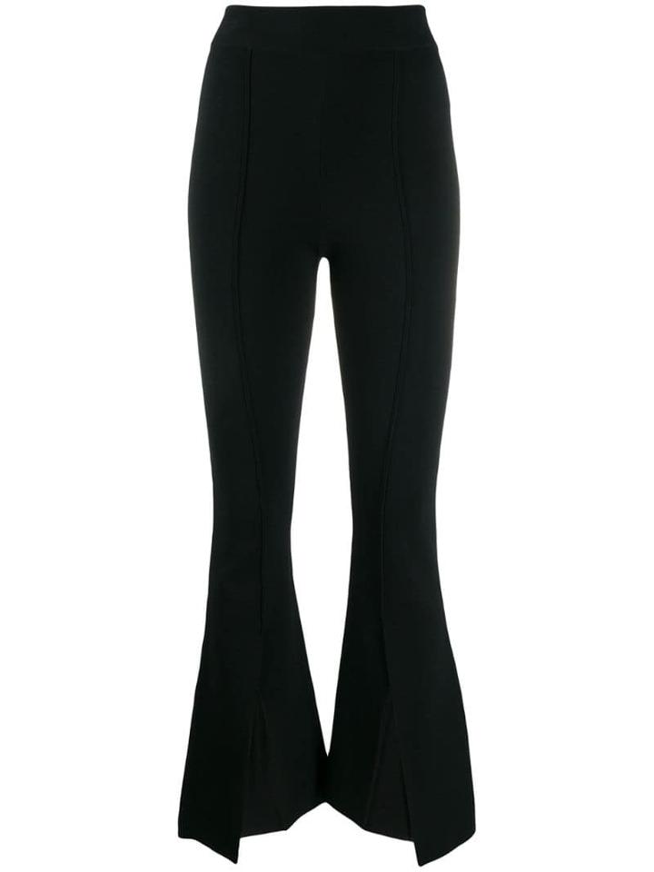 Essentiel Antwerp Flared Slit Trousers - Black