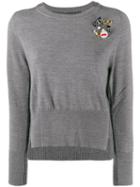 Marc Jacobs Embellished Long-sleeve Sweater - Grey