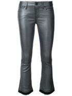 Rta Cropped Raw Edge Trousers - Grey