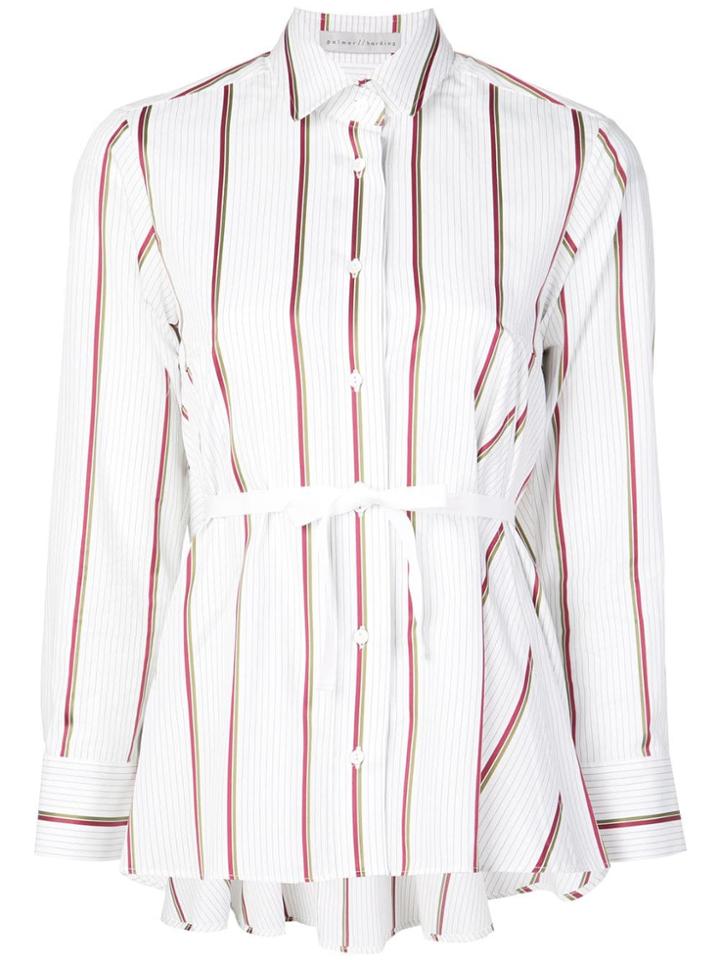 Palmer / Harding Striped Bow Detailed Shirt - White