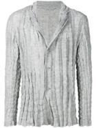Issey Miyake Men Ruched Cardigan - Grey