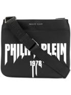 Philipp Plein Front Logo Messenger Bag - Black