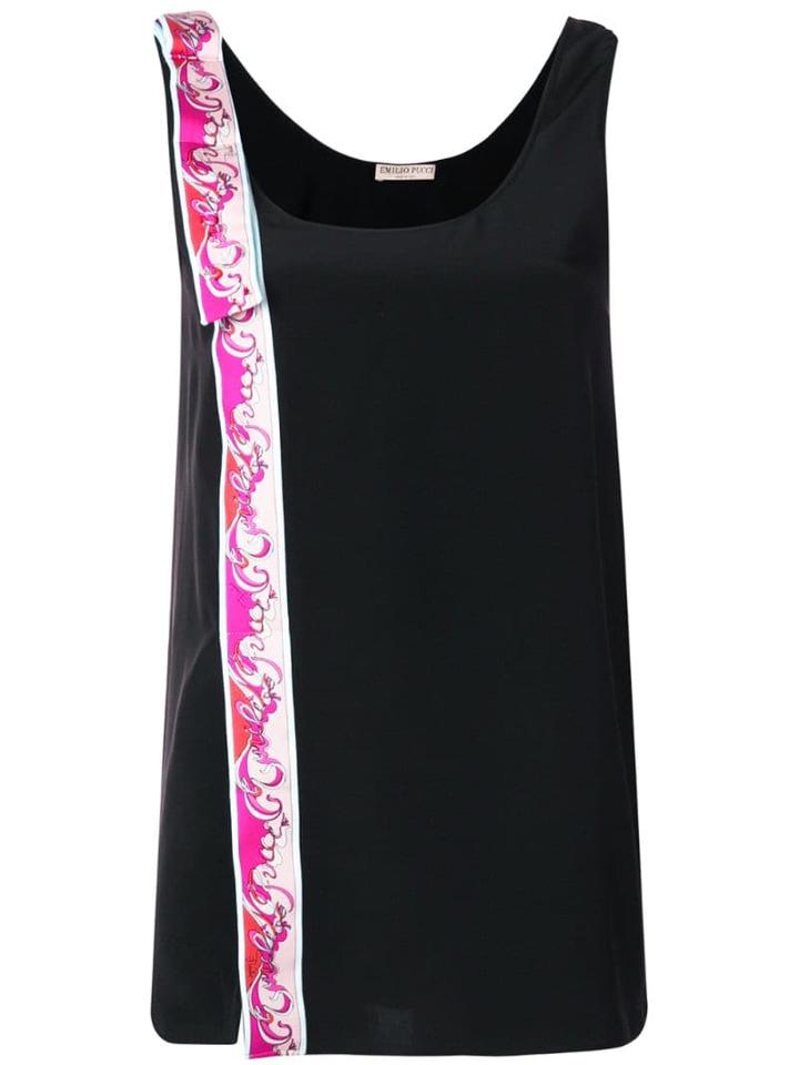 Emilio Pucci Printed Appliqué Tank Top - Black