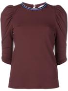 See By Chloé Puff Sleeve Top - Brown