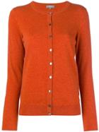 N.peal Round Neck Knitted Cardigan - Orange