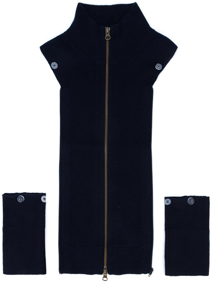 Veronica Beard Zip Up Sweater - Blue