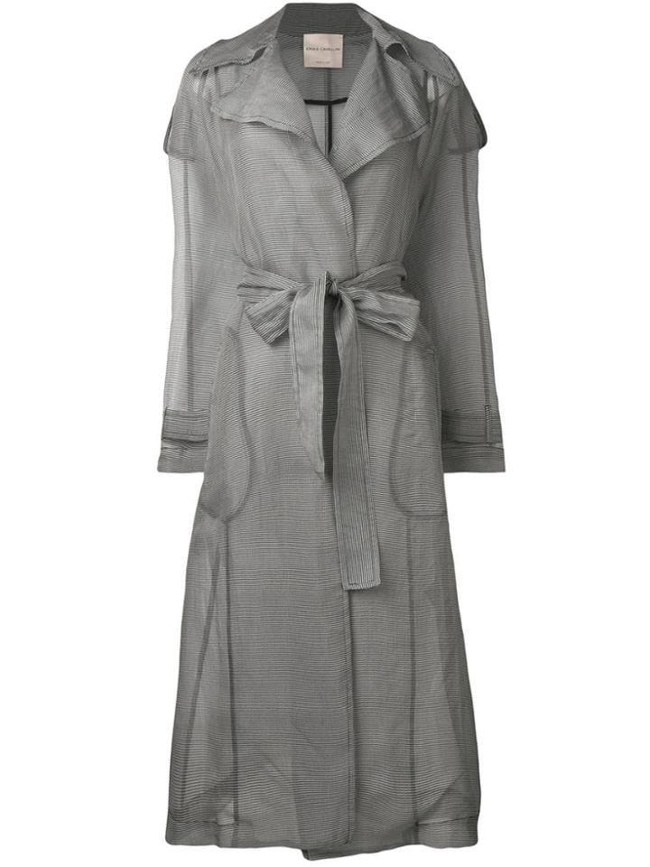 Erika Cavallini Sheer Construction Trenchcoat - Grey