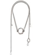 Givenchy Moon Pendant Lasso Necklace - Silver