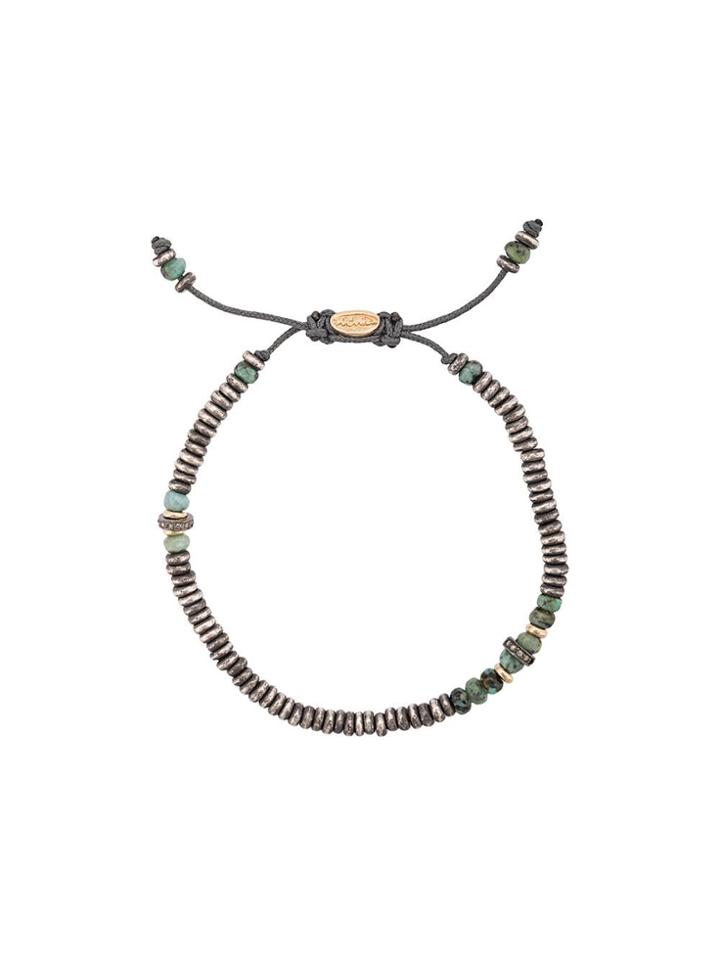 M. Cohen Adjustable Beaded Bracelet - Silver